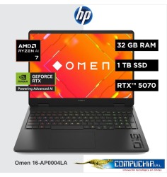 Notebook HP Gaming OMEN 16-ap0004la, 16” 2K IPS, AMD Ryzen AI 9 365 5.0 GHZ,32GB DDR5-5600
