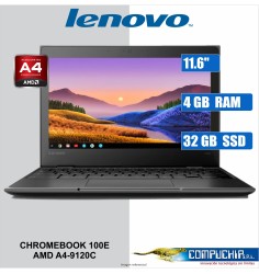 CHROMEBOOK LENOVO 100E 2ND GEN AST 11.6" HD TN AMD A4-9120C 1.6 / 2.4GHZ, 4GB DDR4-1866MHZ