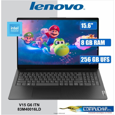 Notebook Lenovo V15 G6 ITN, 15.6" FHD TN, Intel N100 hasta 3.4GHz, 8GB DDR5-4800 SODIMM