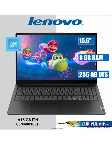 Notebook Lenovo V15 G6 ITN, 15.6" FHD TN, Intel N100 hasta 3.4GHz, 8GB DDR5-4800 SODIMM