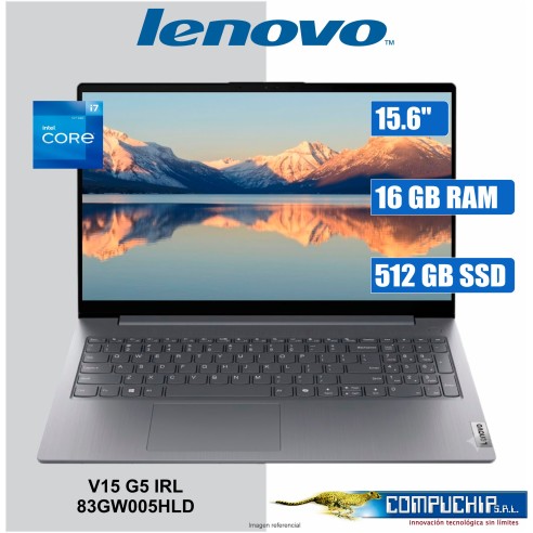 Notebook Lenovo V15 G5 IRL, 15.6" FHD TN, Core i7-13620H 2.4/4.9GHz, 16GB DDR5-5200MHz