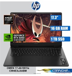 NBG Gaming OMEN 17-db1001la, AMD Ryzen AI 7 350 5.0GHZ, 16GB, 1TB, GeForce RTX 5050 8GB