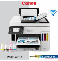 Impresora Multifuncional CANON MAXIFY GX7110, Imprime Dúplex/Copia/Escanea/ADF/Fax/USB/Wi-Fi