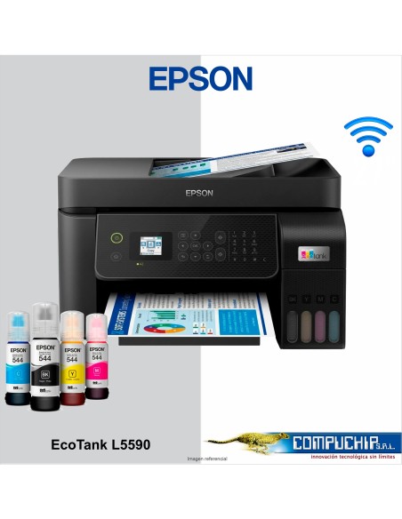 Impresora Multifuncional Epson EcoTank L5590, Imprime, Escanea, Copia / USB / LAN / Wi-Fi.