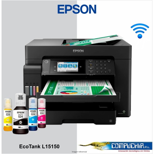 Impresora Multifuncional de tinta Epson EcoTank L15150, imprime/escanea/copia/Fax/Wi-Fi/USB/Ethernet.