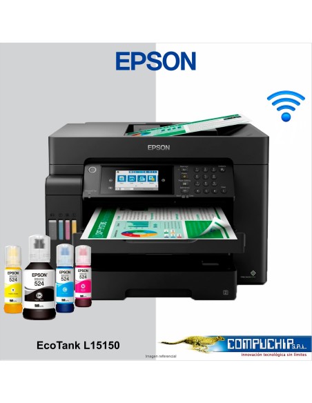 Impresora Multifuncional de tinta Epson EcoTank L15150, imprime/escanea/copia/Fax/Wi-Fi/USB/Ethernet.
