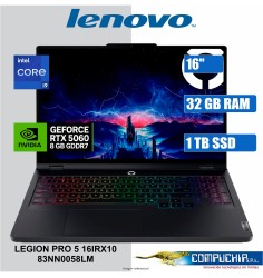 Notebook Gaming Lenovo Legion Pro 5 16IRX10, 16" WQXGA IPS, Core i9-14900HX 2.2 / 5.8GHz
