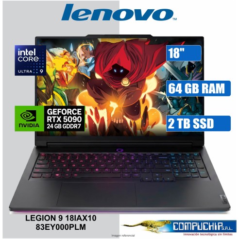 Notebook Gaming Lenovo LEGION 9 18IAX10, 18" WQUXGA IPS, Core Ultra 9 275HX 5.4GHz, 64GB
