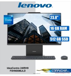 AIO Lenovo IdeaCentre 24IRH9, 23.8" FHD IPS, Core i7-13620H hasta 4.9GHz, 16GB DDR5-5200
