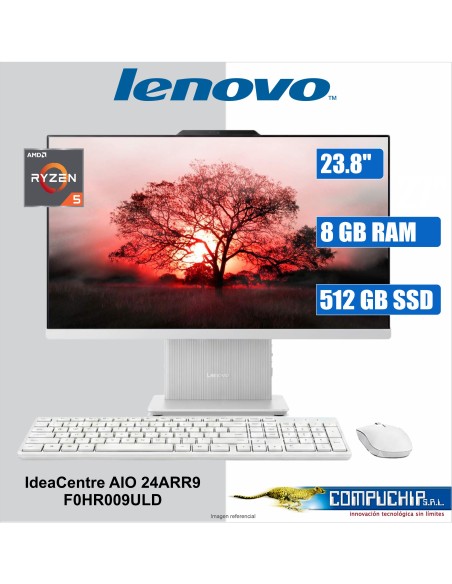 All-in-One Lenovo IdeaCentre AIO 24ARR9, 23.8" FHD IPS Ryzen 5 7535HS 3.3/4.5GHz, 8GB DDR5