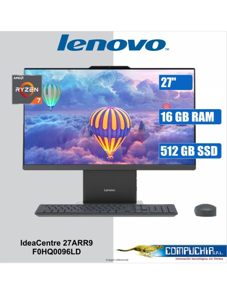 All-in-One Lenovo IdeaCentre 27ARR9, 27" FHD IPS AMD Ryzen 7 7735HS 3.2/4.75GHz, 16GB DDR5