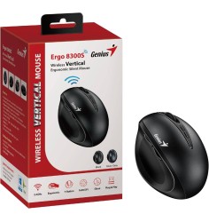 MOUSE GENIUS ERGO 8300S, WIRELESS VERTICAL 7-BOT BLACK