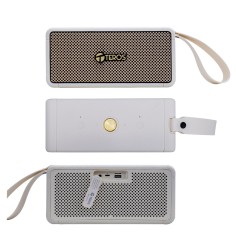 Parlante inalámbrico TEROS Legacy 6052, 40W, BT 5.3, 4000 mAh, USB, TF, Aux, Beige
