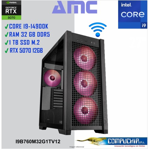 PC AMC INTEL CORE I9-14900K 6.0GHz, 32GB DDR5, RTX 5070 12GB, 1TB M.2 SSD.