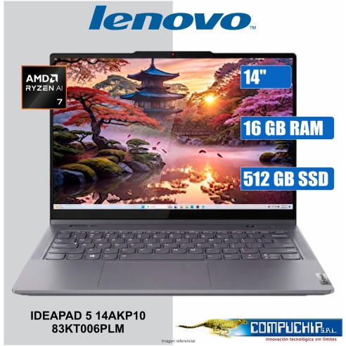 NB Lenovo IdeaPad 5 2-in-1 14AKP10, 14" WUXGA IPS, AMD Ryzen AI 7 350 5.0GHz, 16GB LPDDR5X