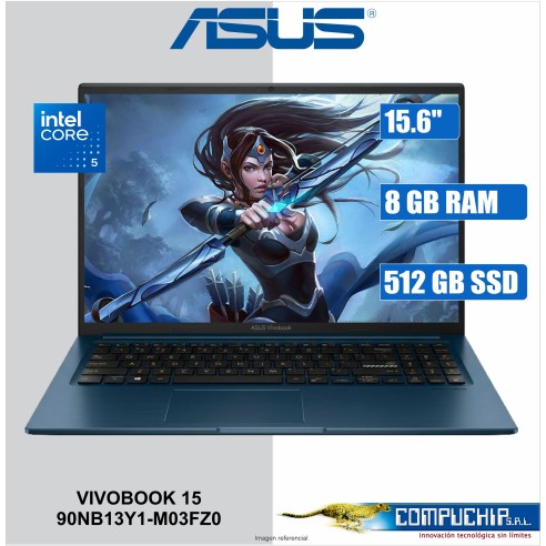 NB ASUS Vivobook 15, X1504VA-BQ5699/15.6" FHD IPS/Core 5-120U 5.0G/8GB DDR5/512GB SSD M.2