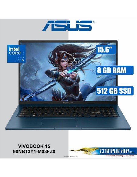 NB ASUS Vivobook 15, X1504VA-BQ5699/15.6" FHD IPS/Core 5-120U 5.0G/8GB DDR5/512GB SSD M.2