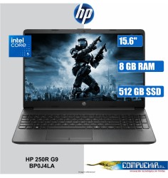 Notebook HP 250R G9, 15.6" HD, Core 5 120U 5.0GHz, 8GB DRR4, 512GB SSD M.2