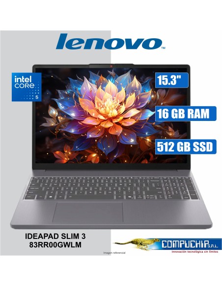 NB Lenovo IdeaPad Slim 3 15IWC11 15.3" WUXGA IPS/Core 5 320 4.6GHz/16GB DDR5/512GB SSD M.2