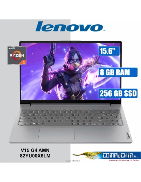 Notebook Lenovo V15 G4 AMN 15.6" FHD TN, AMD Ryzen 5 7520U 2 2.8 /4.3GHz, 8GB LPDDR5-4800