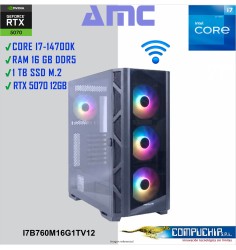 PC AMC INTEL CORE I7-14700K 5.6GHz, 16GB DDR5, RTX 5070 12GB, 1TB M.2 SSD.