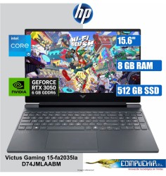 Notebook HP Victus Gaming 15-fa2035la, 15.6” FHD IPS, Core i5-13420H hasta 4.6G, 8GB DDR4