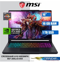 NB Gaming MSI Crosshair A16 HXE8WFK 16" QHD+ IPS, AMD Ryzen 9 8940HX 5.3GHz, 16GB DDR5