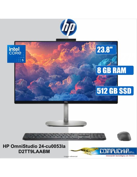 AIO HP OmniStudio 24-cu0053la 23.8" FHD UWVA IPS/Core 5 120U 5.0GHz/8GB DDR5/512GB SSD M.2