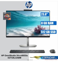 AIO HP OmniStudio 24-cv0053la 23.8" FHD UWVA IPS/Ryzen 5 40 4.3G/8GB LPDDR5x/512GB SSD M.2