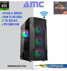 PC AMD RYZEN 5 5600XT 3.70/4.70GHz, 32GB DDR4, 1TB SSD, RTX 5060 8GB OC