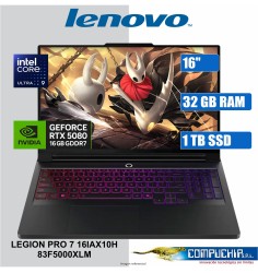 Notebook Lenovo Legion Pro 7 16IAX10H, 16" WQXGA OLED, Core Ultra 9 275HX hasta 5.4GHz.