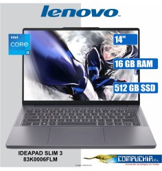 Laptop Lenovo IdeaPad Slim 3 14IRH10, Intel Core i5 13420H, 16GB RAM DDR5, 14″ WUXGA IPS, 512GB SSD M.2