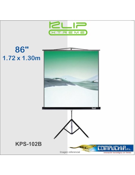 Ecran con trípode Klip Xtreme KPS-102B - 86" (1.72 x 1.30m).