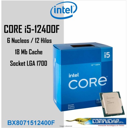 PC INTEL CORE I5-12400F 2.50/4.40 GHZ, 16GB DDR5, 512 GB SSD, RTX 3050 LP, MONITOR 24"