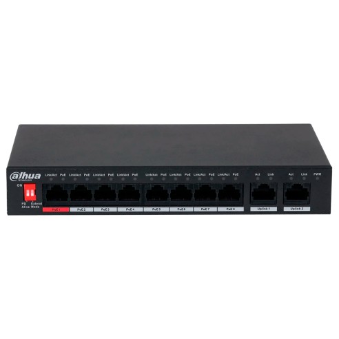 SWITCH POE 8 PUERTOS 10/100, 96W TOTAL (HI-POE, PUERTO 1 60W)