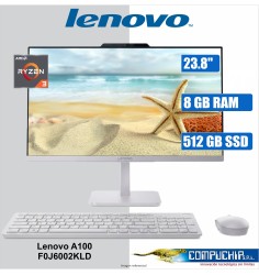 All-in-One Lenovo A100, 23.8" FHD IPS Core i3-N305 hasta 3.8GHz 8GB DDR4-3200MHz (SO-DIMM)