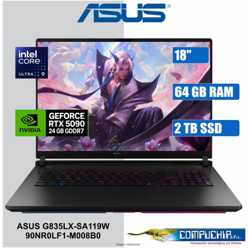 NB ASUS G835LX-SA119W 18" WQXGA MiniLED/Core Ultra 9 275HX 5.4GHz/64GB DDR5/RTX 5090 24GB