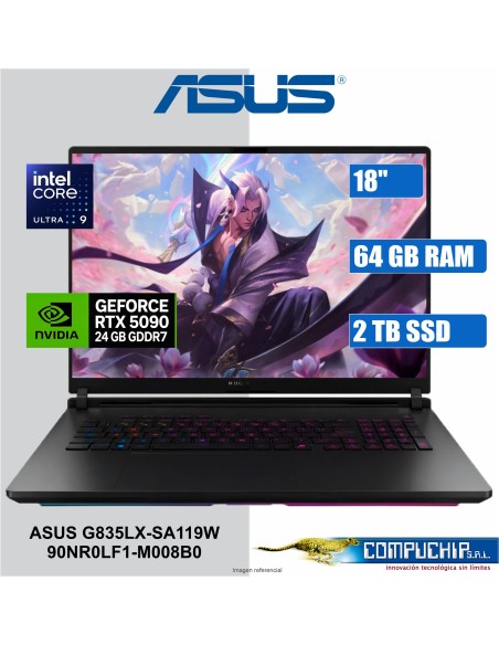 NB ASUS G835LX-SA119W 18" WQXGA MiniLED/Core Ultra 9 275HX 5.4GHz/64GB DDR5/RTX 5090 24GB