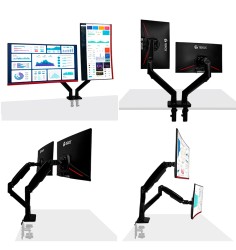 Rack para 2 monitores de 22" a 32" / Brazo soporte TEROS TE-7114