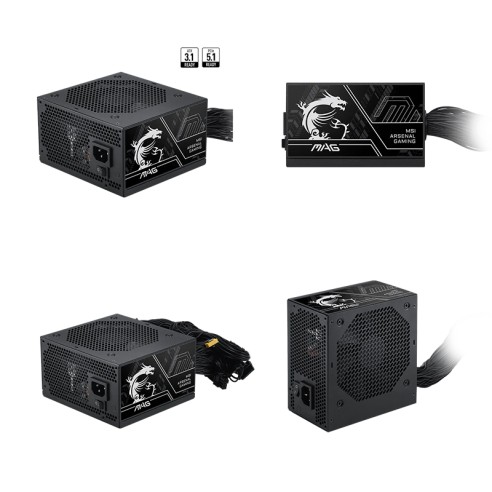 Fuente de alimentación MSI MAG A750BN PCIE5 III, 750W, 80 PLUS Bronze, Formato ATX.