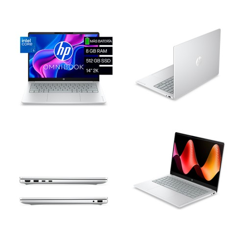 NB HP OmniBook 3 14-hu0051la, 14" 2K IPS, Core 5 120U hasta 5GHz/8GB DDR5/512GB SSD M.2