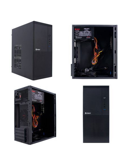 Case con fuente TEROS TE-1033S, Mini Tower, MICRO-ATX / MINI-ITX, USB, Audio, 250W
