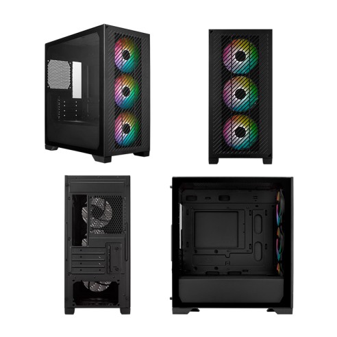 Case Cooler Master Elite 301, MiniTower, Negro, ATX, USB 3.2 Gen 1 Tipo-C / Tipo-A, Audio