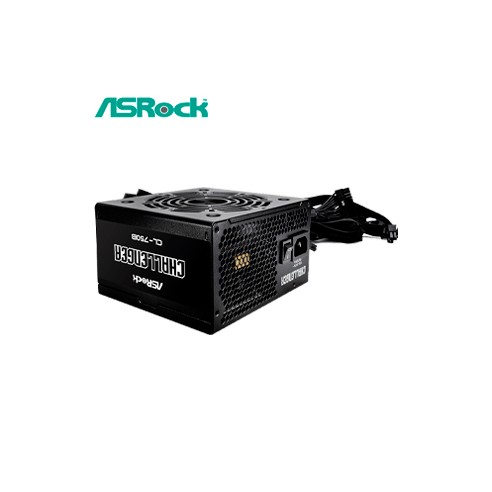 Fuente de alimentación Asrock, 750W, ATX, 80 Plus Bronze.