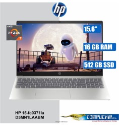 NB HP 15-fc0371la, 15.6 FHD/AMD Ryzen 7 7730U hasta 4.5GHz/16GB DDR4-3200/512GB SSD M.2