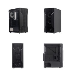 Case sin fuente gamer TEROS TE-1332G, Mid Tower, ITX/MICRO-ATX/ATX, USB-A, Audio