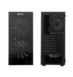 Case sin fuente gamer TEROS TE-1333G, Mid Tower, ATX/MICRO-ATX/ITX, USB-A, Audio