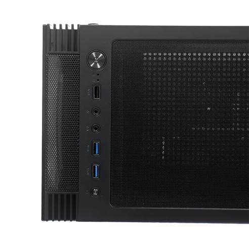 Case sin fuente gamer TEROS TE-1333G, Mid Tower, ATX/MICRO-ATX/ITX, USB-A, Audio
