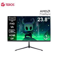 Monitor curvo gaming TEROS TE-2476G, 23.8" FHD VA, 180Hz, 1ms, HDMI, DP, Audio out