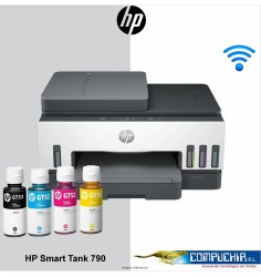 Multifuncional de tinta HP Smart Tank 790, Imprime Dúplex, Escanea ADF, Copia / Wi-Fi / USB / Ethernet